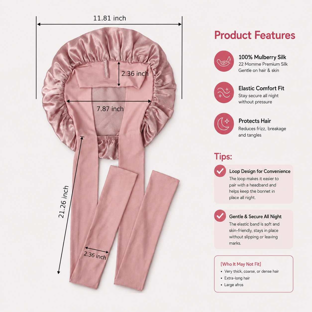 Confirmed Dorlune size and product-feature graphic